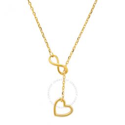 14k Gold Over Silver Infinity Heart Y Necklace