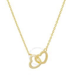 14k Gold Over Silver Interlocking Love Hearts Necklace