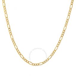 Mens 14K Yellow Gold 2.5mm Figaro Link Chain Necklace, 18 - 24