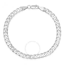 Mens Italian Sterling Silver 8.5 Miami Cuban Curb Chain Bracelet