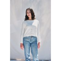 LENVERS VALRIE Cropped Cardigan - White