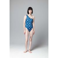 Leonora I.m. Swim Asymmetrical One Piece - Iris Blue