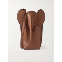 Elephant Pocket Leather Messenger Bag