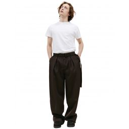Wide belt trousers - brown