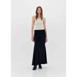 SS24 Contrast Maxi Dress - Black/Light Khaki