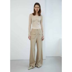 SS24 4 Pocket Wide Trousers - Sand