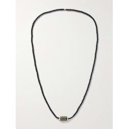 14-Karat Gold, Malachite, Glass and Enamel Beaded Necklace