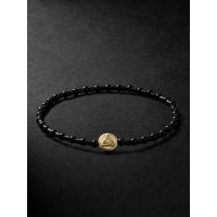 Gold, Onyx and Glass Beaded Bracelet