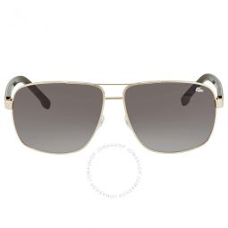 Brown Gradient Rectangular Unisex Sunglasses