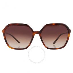 Brown Gradient Hexagonal Ladies Sunglasses