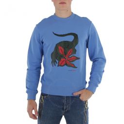 X Netflix Cotton Fleece Crocodile Print Sweatshirt, Brand Size 6 (X-Large)