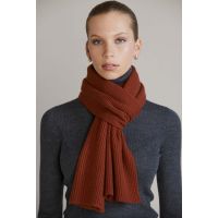 Ribbed Scarf - Rust