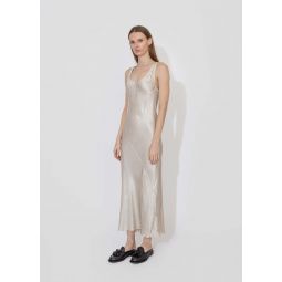 Luster Bias Dress - Oyster