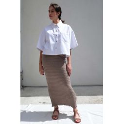 Smocked Skirt - Wood