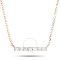 14K Rose Gold 0.10 ct Diamond Pendant Necklace