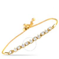 14K Yellow Gold 1.0ct Diamond Bolo Bracelet BR09793