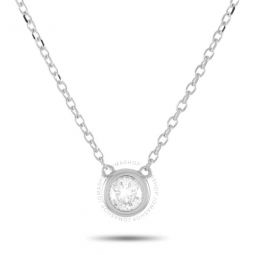 14K White Gold 0.11 ct Diamond Pendant Necklace