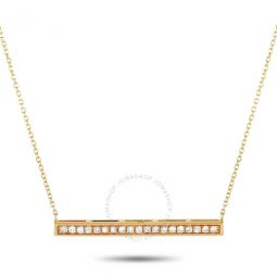 14K Yellow Gold 0.25 ct Diamond Pendant Necklace