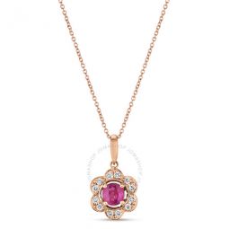 Passion Ruby Pendant set in 14K Strawberry Gold
