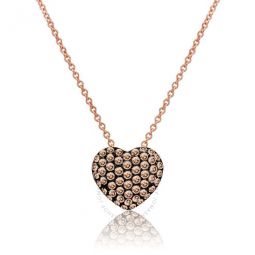 Ladies Chocolate Diamonds Fashion Pendant in 14k Strawberry Gold