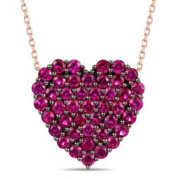 Ladies Passion Ruby Collection Necklaces set in 14k Strawberry Gold