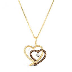 Ladies Hearts Necklaces set in 14K Honey Gold