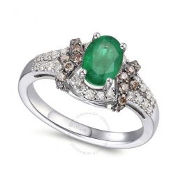 Ladies Costa Smeralda Emeralds Rings set in 14K Vanilla Gold