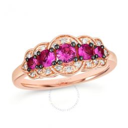 Ladies Passion Ruby Rings set in 14K Strawberry Gold