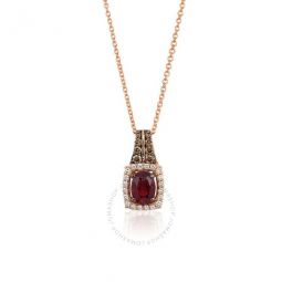 Ladies Passion Ruby Necklace set in 14K Strawberry Gold