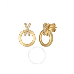 Ladies Nude Diamonds Fashion Earrings in 14k Honey Gold