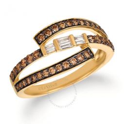 Ladies Chocolate Diamonds Fashion Ring in 14k Honey Gold