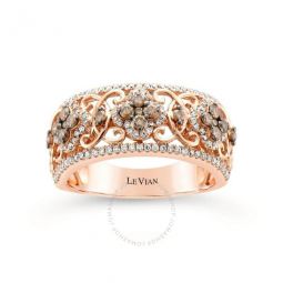 Ladies Chocolate Diamonds Fashion Ring in 14k Strawberry Gold