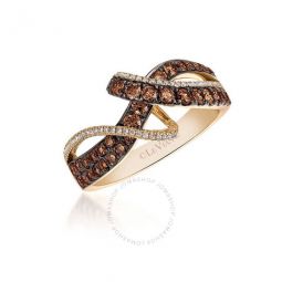 Ladies Chocolate Diamonds Fashion Ring in 14k Honey Gold