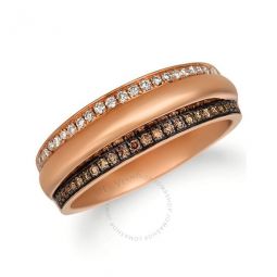 Ladies Chocolate Diamonds Fashion Ring in 14k Strawberry Gold