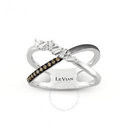 Ladies Chocolate Diamonds Fashion Ring in 14k Vanilla Gold