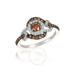 Ladies Chocolate Diamonds Fashion Ring in 14k Vanilla Gold
