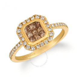 Ladies Chocolate Diamonds Fashion Ring in 14k Honey Gold