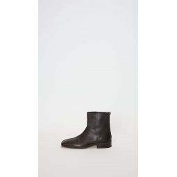 Piped Zipped Boots - Mushroom