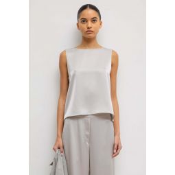 Barb Sleeveless Top - CEMENT