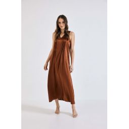 Silk Maxi Dress - Cinnamon