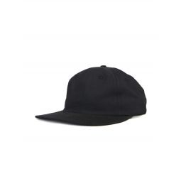 6 Panel Japanese Cotton Nylon Cap - Black