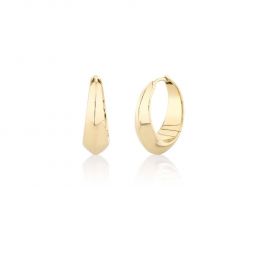 Large Crescent Hoop - Yellow Gold