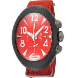 Nuovo Carbonio Red Dial Mens Watch LO-