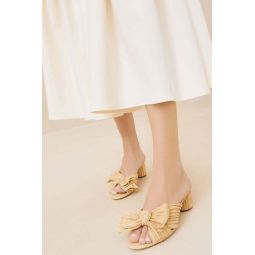 in Emilia Pleated Knot Mule - Natural