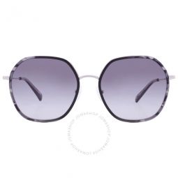 Blue Gradient Geometric Ladies Sunglasses