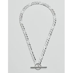 Toggle Figaro Necklace - Silver
