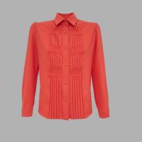 Evelyne Shirt - Red Currant Crepe