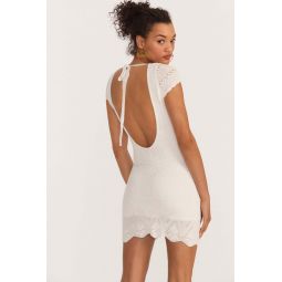 Elvirie Mini Dress - Gypsum White