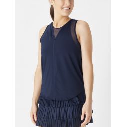 Lucky in Love Womens L-UV Chill Out Tank - Navy