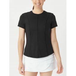 Lucky in Love Womens Core Center Court Top - Black